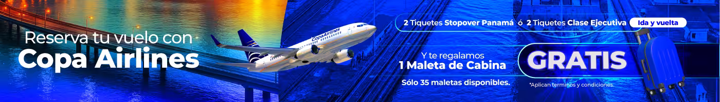 Maleta GRATIS con STOPOVER Panama - VIAJAR LTDA